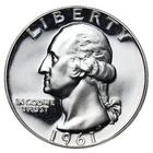 GEM PROOF 1961 Washington SILVER Quarter ULTRA NICE COIN!