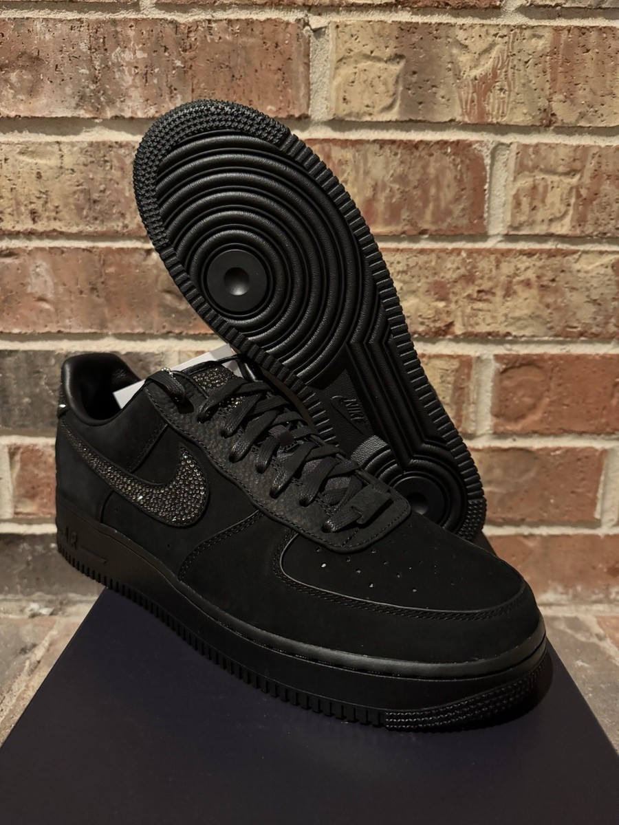 New 10 Nike Air Force 1 '07 LX Ja Morant Swarovski Diamonds Black