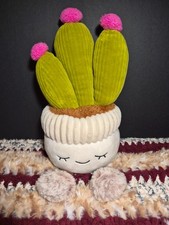 Greenhouse by Russ 12 Inch Plush Succulent Plant Flowering Cactus Pink Flowers