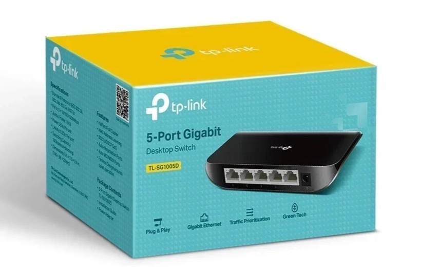 TP-Link TL-SG1005D 5-Port Gigabit Ethernet Network Switch Desktop LAN Hub - New