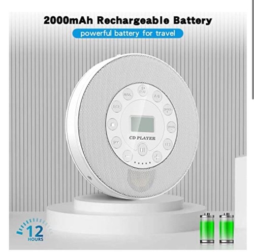 Rechargeable Portable Cd Player Lukas’s Cd Player LCD Display Bluetooth - Picture 3 of 5
