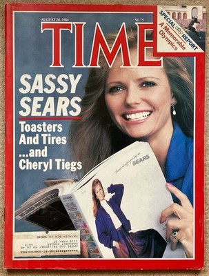 TIME Magazine VTG Issue - Aug 20, 1984 w/ Cheryl Tiegs & Sears   Summer Olympics