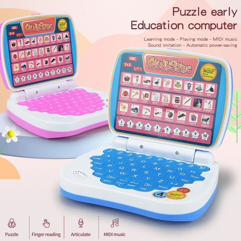 Englisch Lernen Klein Laptop Spielzeug für Kinder. Computer für Alphabet. Bestpreis