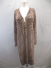 Michael Kors Size 3X Womens Multicolor Animal Print Front Tie A Line Dress 634