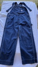 Big Mac Bib Overalls Carpenter Men's Blue Farmer Rancher Workwear Hem 26.5