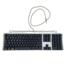 Vintage Apple PRO Keyboard Computer iMac Macintosh M7803 Silver/Clear/Black Keys