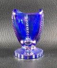 Boyd's Crystal Art Glass HEART TOOTHPICK HOLDER Cobalt Carnival Blue NOS — photo 4