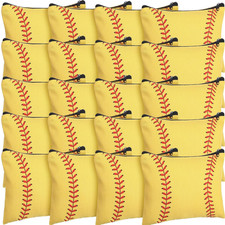20 Pcs Softball Makeup Bags Bulk Sport Team Gifts Softball Cosmetic Bag Accessor