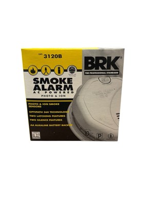 First Alert BRK 3120B Hardwired Smoke Detector, Photoelectric and Ionization