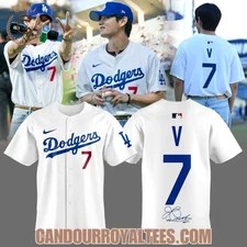 LosAngeles Dodger x Kim Taehyung Signature V 7 Jersey S-5XL