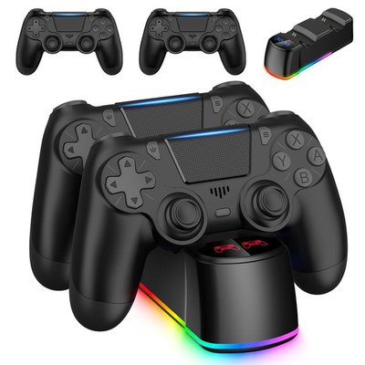 2 Pack Controllers with Charging Dock Station for PS4 Controller, Wireless Contr
