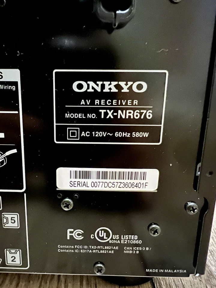 Onkyo TX-NR676 7.2-Channel Network AV Receiver - Image 4 of 4