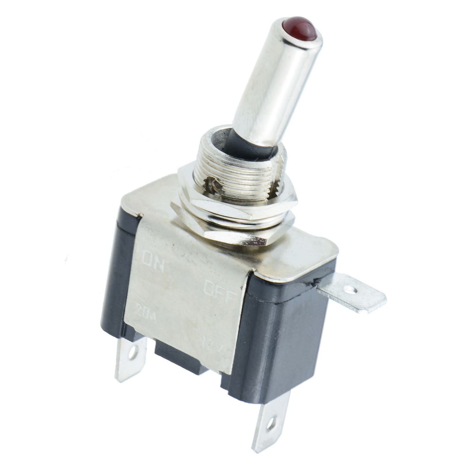 White LED On-Off Toggle Switch SPST