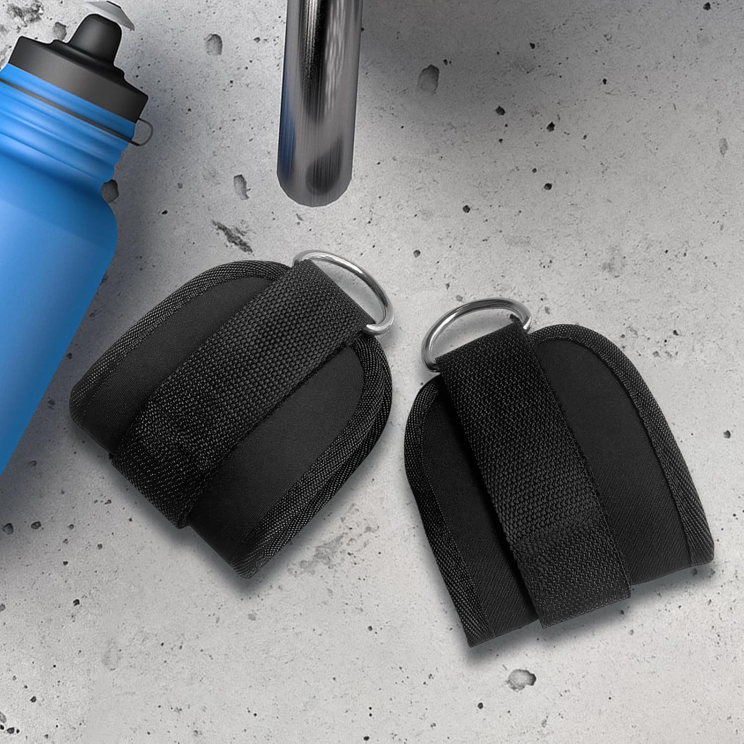 2 PCS Weightlifting Straps with D Ring,Adjustable Wrist Cuffs Gym,Padded Wrist C