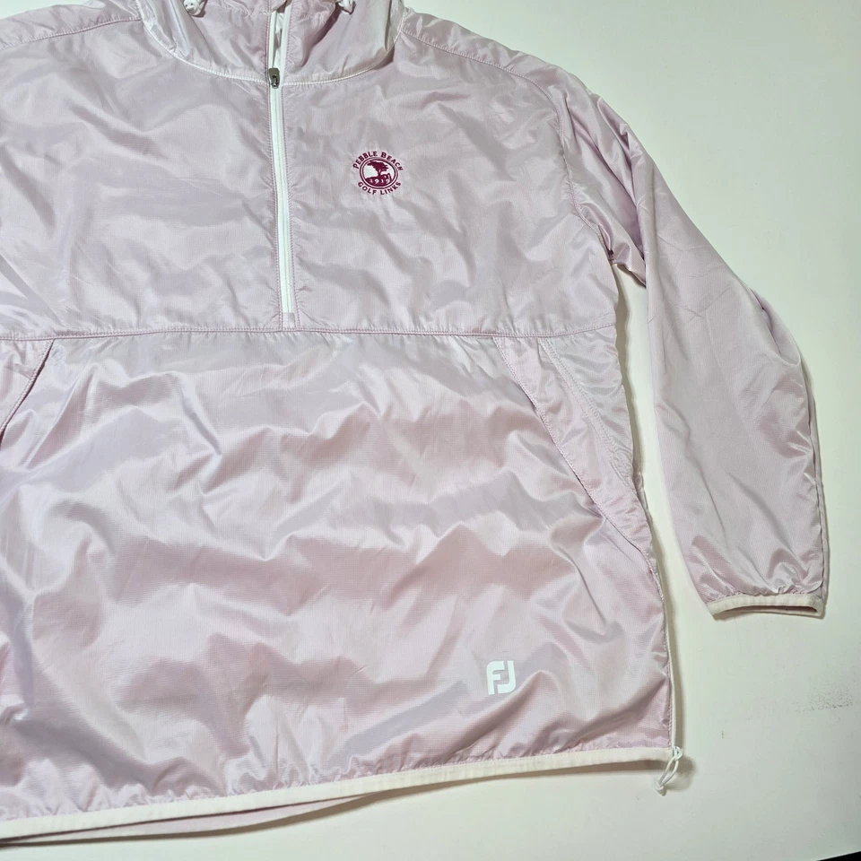 Chaqueta cortavientos Pebble Beach Golf rosa FJ para hombre talla L Foto 3 de 4