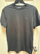 Calvin Klein Men's Regular Fit Shirt, Black - Small-Pima Cotton