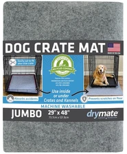 Drymate Dog Crate Mat Liner, Absorbent, Waterproof, Non-Slip, Machine Washable