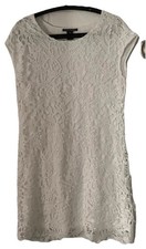 Chelsea and Theodore Women’s Size 8 White Lace sleeveless dress with Liner