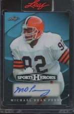 2026 Leaf Sports Heroes Prismatic Platinum Michael Dean Perry 1/5 Auto Autograph
