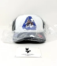 PALACE x BODE Star Trucker Hat Black White Red Embroidered Mesh - NEW