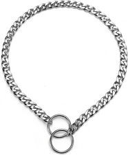 Choke Chain Dog Collar, Flat Metal Slip P Link Dog Choker Collar Training Puppy
