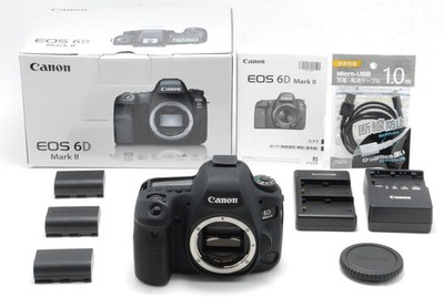[Top MINT w/ Box 3Batteries] Canon EOS 6D Mark II 26.2MP Digital SLR Camera Body