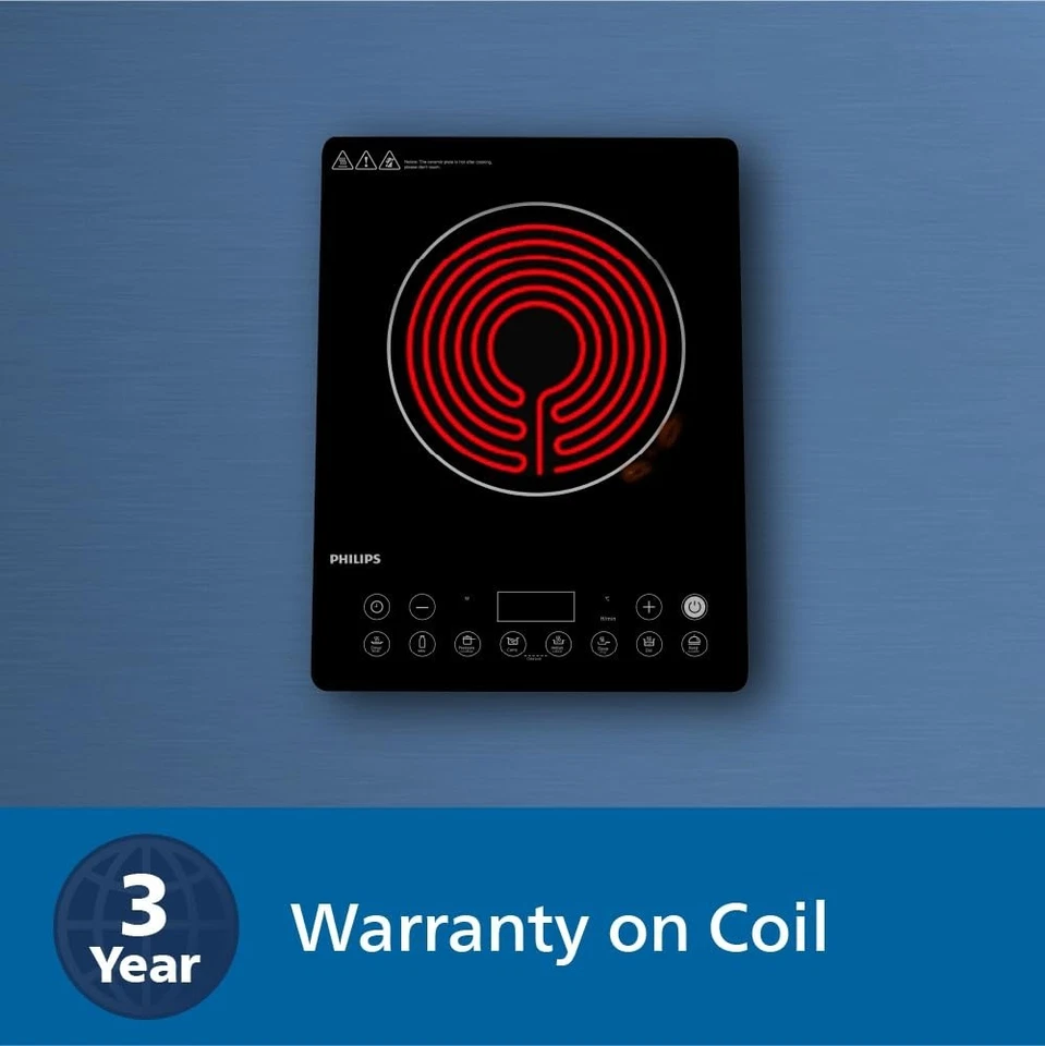Philips HD4995/00 2100W Placa de inducción con panel táctil suave 11 menús preestablecidos Foto 3 de 4