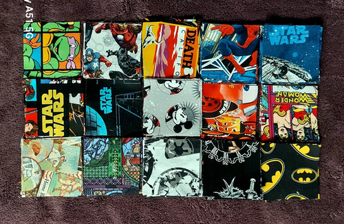 Stoff 100 % Baumwolle Star Wars Marvel teilweise Yards, Stücke, Quadrate Quilt Nähen - Bild 9 von 9
