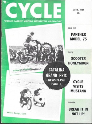 CYCLE MAGAZINE JUNE 1958 (VG) MOTORCYCLE MAG, MORE IN MY EBAY STORE