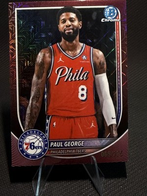 2025-26 Bowman - Chrome Paul George #BCV-154 Burgundy Mojo Refractor /275