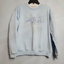 VTG 90s Decorated Originals Sweatshirt Womens LG Snowman Christmas Grandma Core