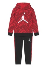 Jordan Little Kids' MJ Essentials Fleece All Over Print Active Set, Black
