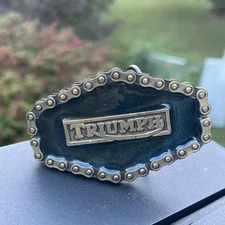 Vintage 1976 Triumph Serial # 670 Belt Buckle, The Great American Buckle Co...