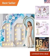 4FT Marquee Numbers 10 Light Up Sign for 10th Birthday Party Decor Easy to ...