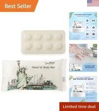 American-Made 100 Pack Bulk Soap Bars - Perfect for Hotels & Homeless Kits