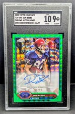 2023 Topps Chrome - Don Beebe Autograph Geometric Green /99!! SGC 9/10!