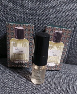 2 x The Maker Stag Eau de  Parfum Sample Spray .07oz Travel Size  New Authentic