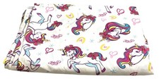Unicorn Twin Flat Sheet JoJo Siwa Rainbow Hearts 66" x 96" Dream Crazy