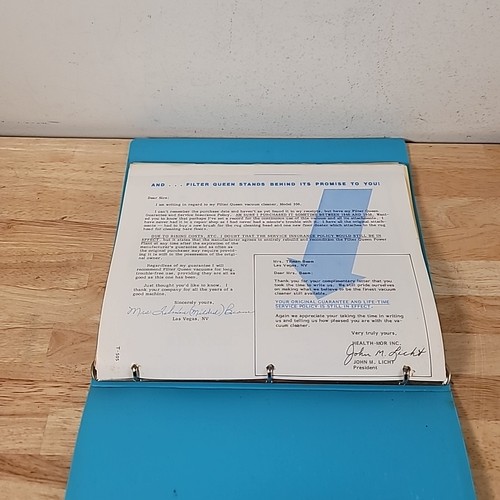 Vtg Filter Queen Vacuum Manual Advertisementa Pamphlet Binder Salesman - Picture 23 of 24