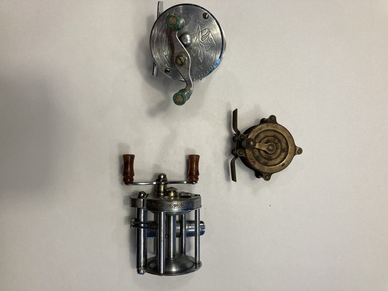 Three Vintage Fishing Reels: Hendryx, Pleuger Akron 1893, Sport King Model 60