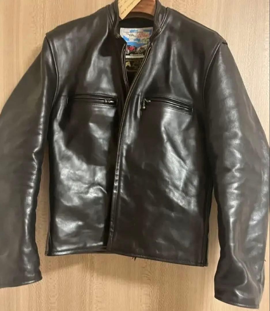 Aero Leather Cafe Racer Jacket Size 38 Used in Japan Stylish