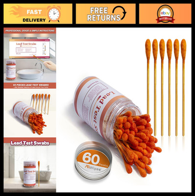 Lead Test Swab Kit - 60 Rapid Home Testing Swabs, 30-Second Results, Easy Dip!