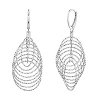 Celesta Ohrschmuck OhrhäNger 925 Sterling Silber Rhodiniert Diamantiert Damen