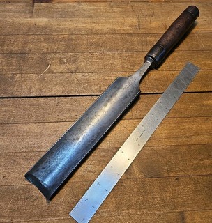 RARE Antique BUCK BROTHERS Gouge • 1 5/8" Timber Framing Woodworking GOUGE ☆USA