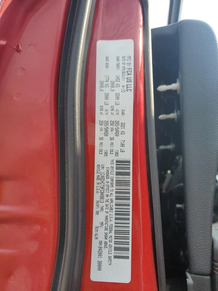 Used Front Left Door Interior Trim Panel fits: 2015 Dodge Durango  Grade A Foto 3 de 4