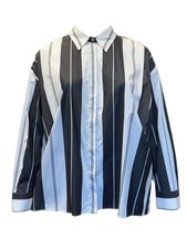 Marina Rinaldi Women's Nero Bonsai Cotton Shirt Size 20W/29 NWT