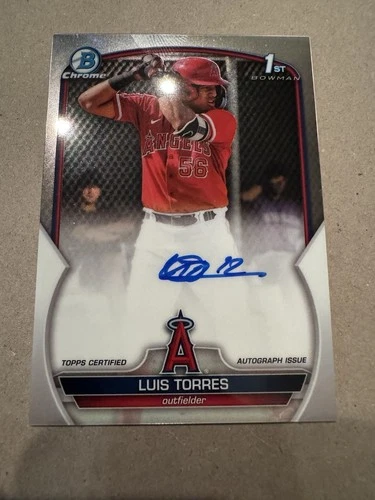 2023 Bowman Chrome Prospect Autographs Luis Torres #CPA-LT Auto 1st Bowman