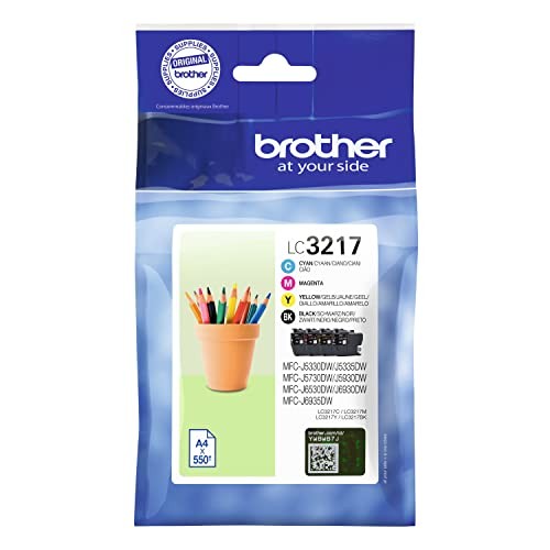 Brother LC-3217BK/LC-3217C/LC-3217M/LC-3217Y Inkjet Cartridges, 