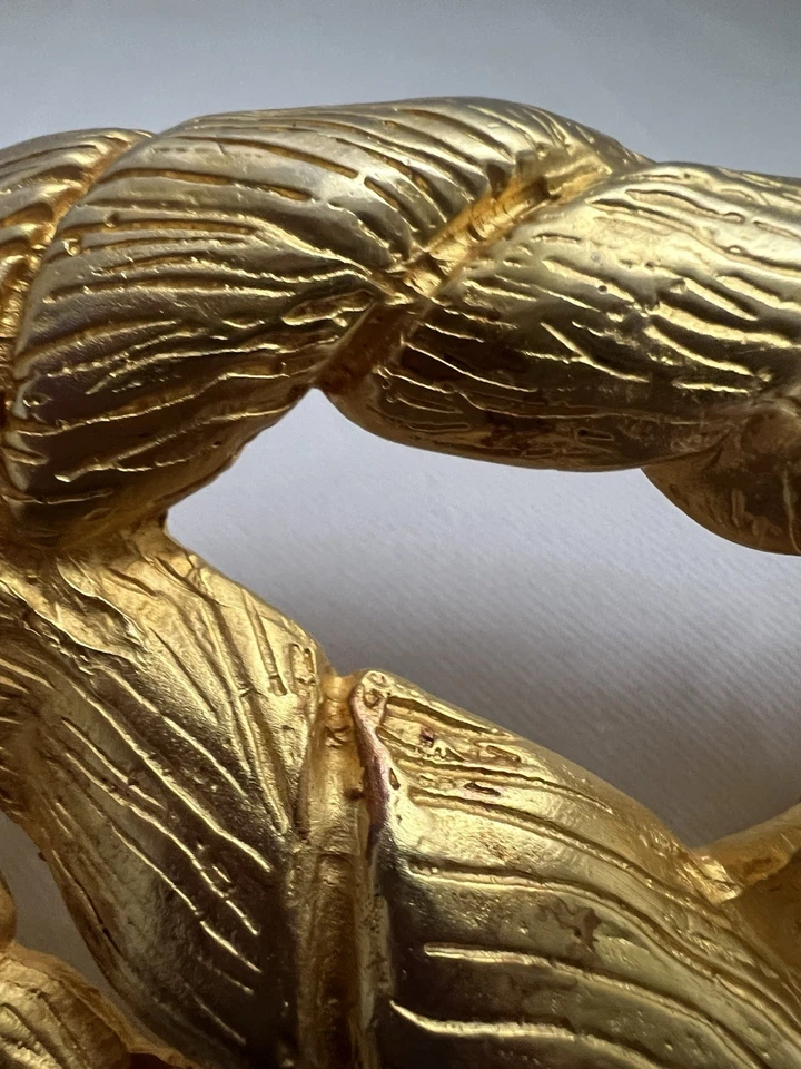 DE COLECCIÓN MARGARITA BARRERA HEBILLA DE CINTURÓN NUDO GRANDE VINTAGE 6" X3".204 GR Foto 4 de 4