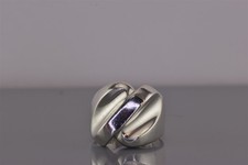 Sterling Silver 18mm Bold Chunky Slanted Notched Band Ring 12g 925 Sz: 8